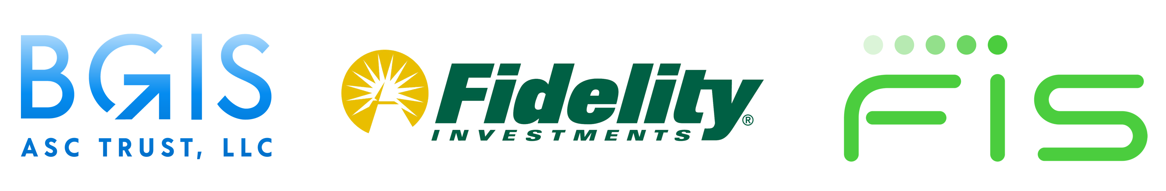 Logos: Fidelity Investments, Raymond James, and FIS